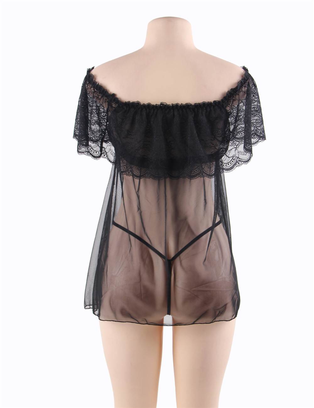 Babydoll Strapless Negro XXXL