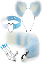 Kit Bondage de 4 accesorios Celeste/Blanco