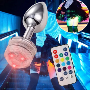 Plug Anal Metálico Con Luz Led S