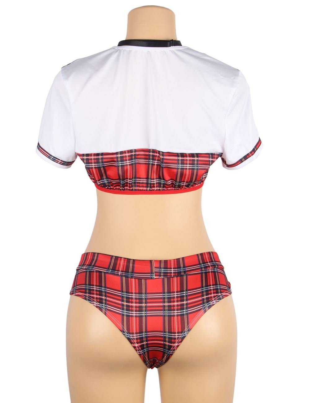 Disfraz De Colegiala En Conjunto Con Peto Tapado XL