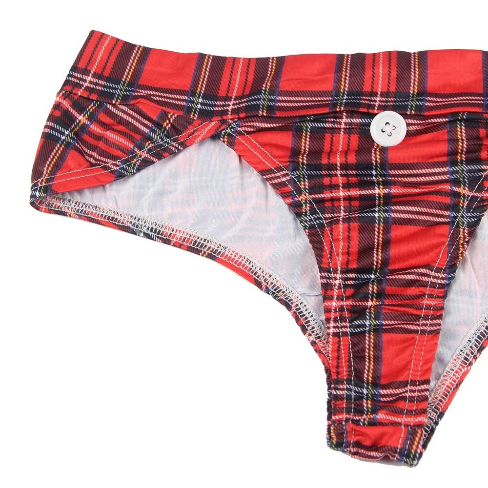 Disfraz De Colegiala En Conjunto Con Peto Tapado XL