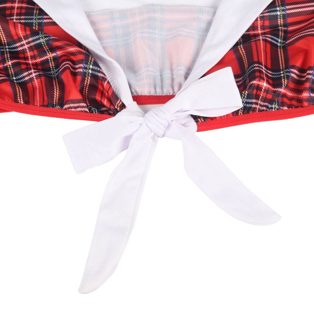 Disfraz De Colegiala En Conjunto Con Peto Tapado XL