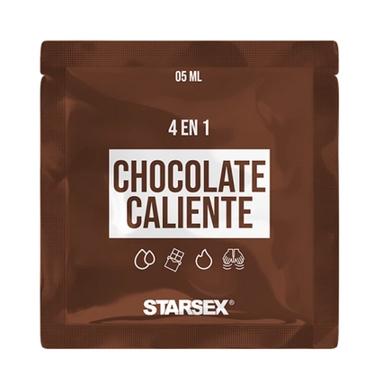 Sachet Lubricante 4 en 1 Chocolate Caliente 5ml