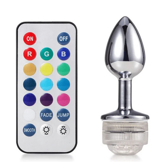 Plug Anal Metálico Con Luz Led S