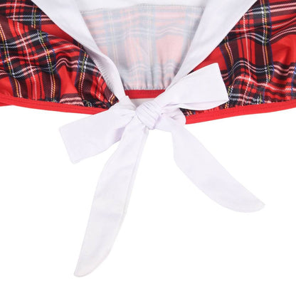 Disfraz De Colegiala En Conjunto Con Peto Tapado XL