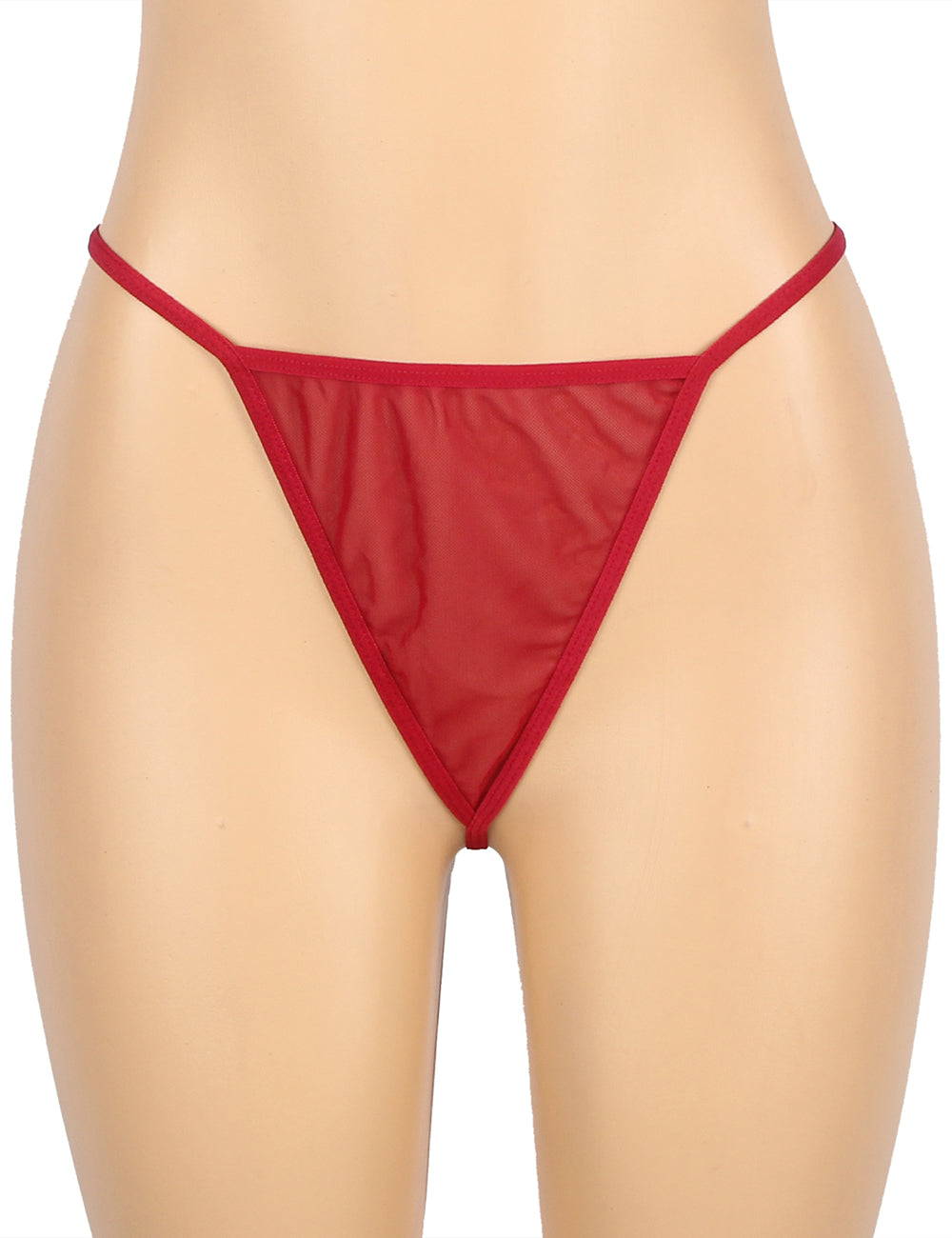 Babydoll De Diseño Ajustado En Burdeos XXXL
