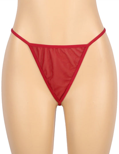 Babydoll De Diseño Ajustado En Burdeos XXXL