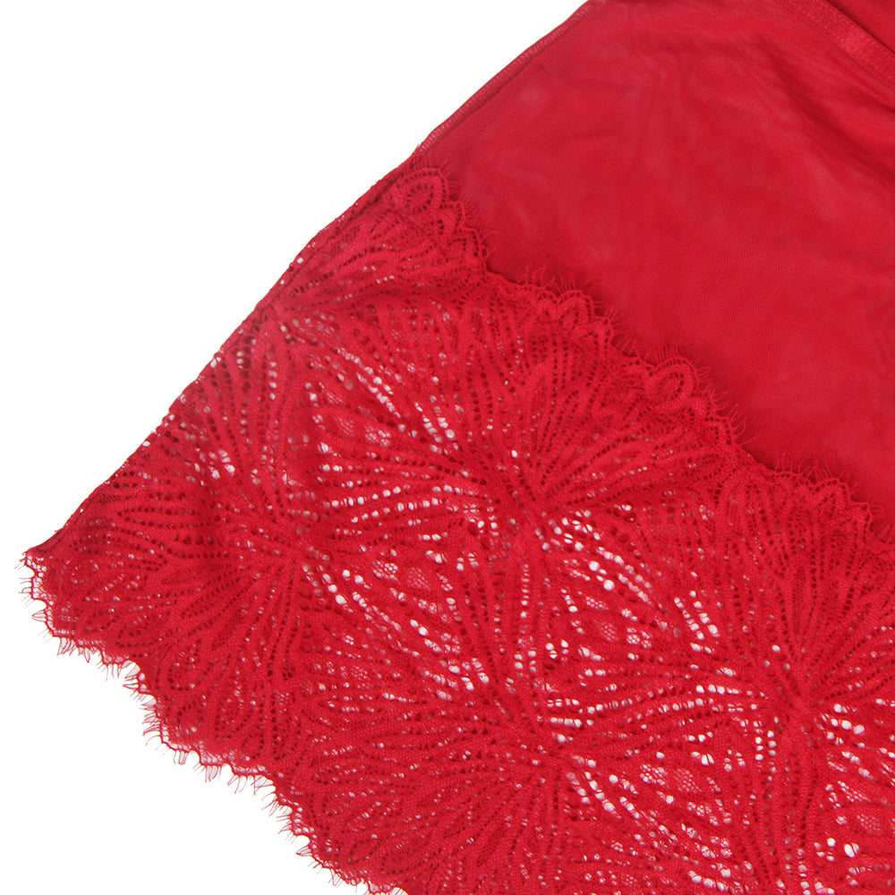 Babydoll De Diseño Ajustado En Burdeos XXXL