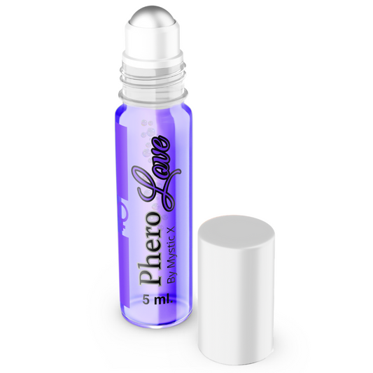Phero Love – Feromona Femenina Roll On 5 ml (Morada).